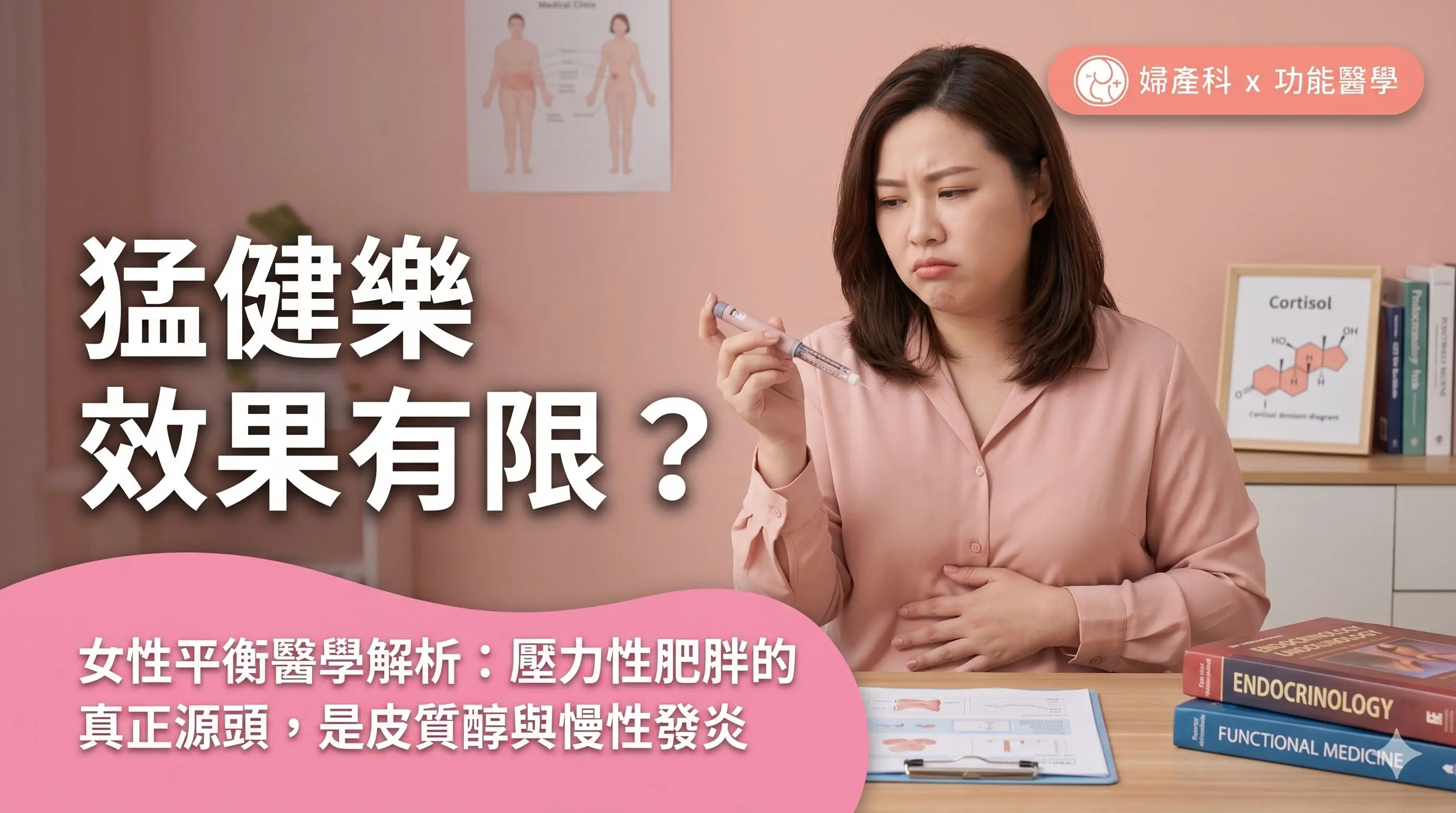 猛健樂效果有限？女性平衡醫學解析：壓力性肥胖的真正源頭，是皮質醇與慢性發炎